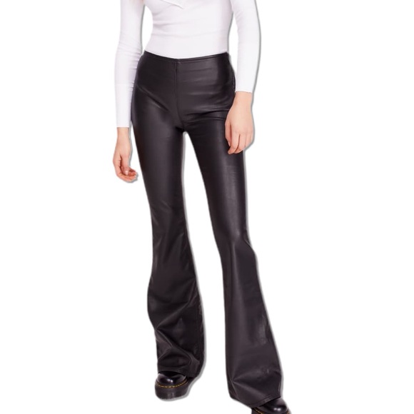 Penny Faux Leather Flare Pants | Poshmark